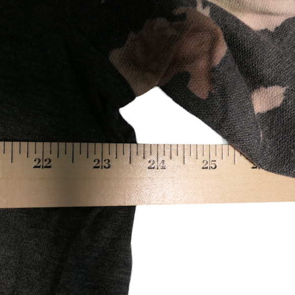 Cool Melon Cardigan Women 3XL Gray Floral Stretch Waterfall Hem Lightweight Boho - Picture 6 of 10